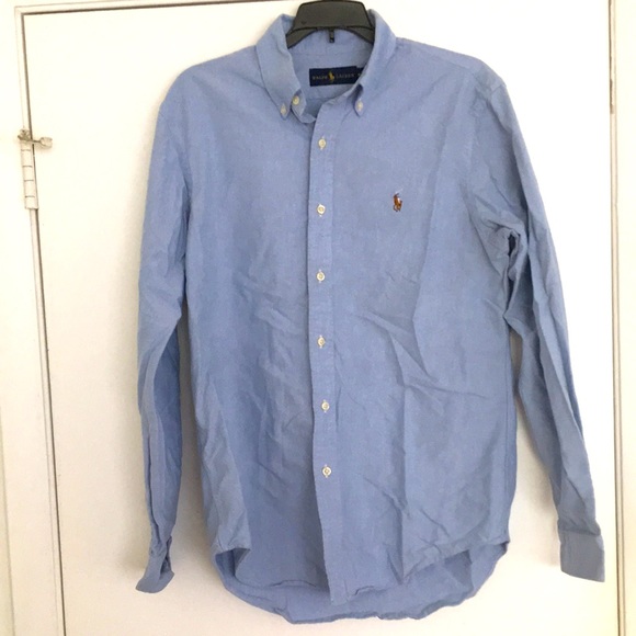 Polo long sleeves button down blue M shirt - Picture 1 of 2